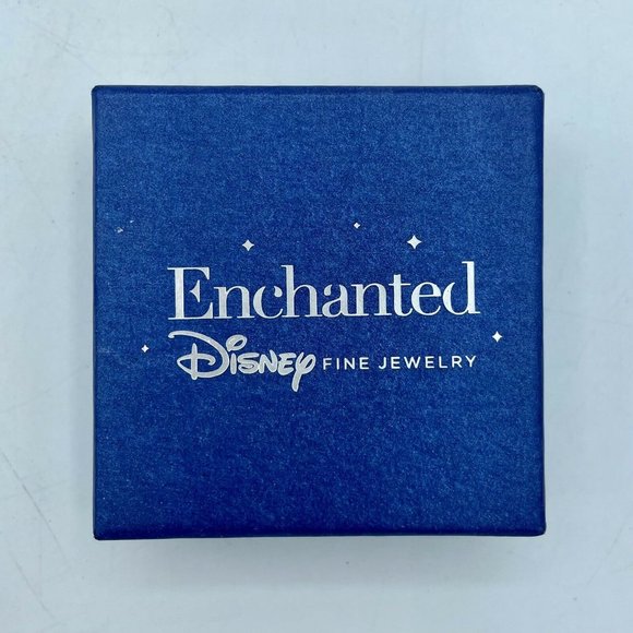 Enchanted Disney Fine Jewelry BELLE Rose Necklace Sterling Silver Diamond 1/5ct - Picture 8 of 8